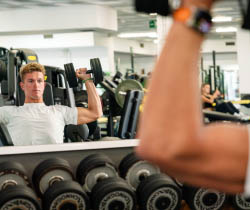 Fitness centre dumbbells