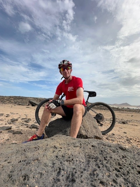 Andy Hood bike riding at CLS