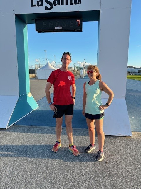 Andy Hood and his wife at Club La Santa