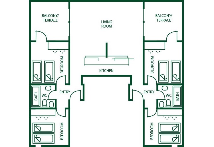 Comfort 4 Bed | 2 Bath - No View image