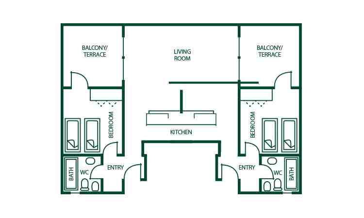 Comfort 2 Bed | 2 Bath - With View image