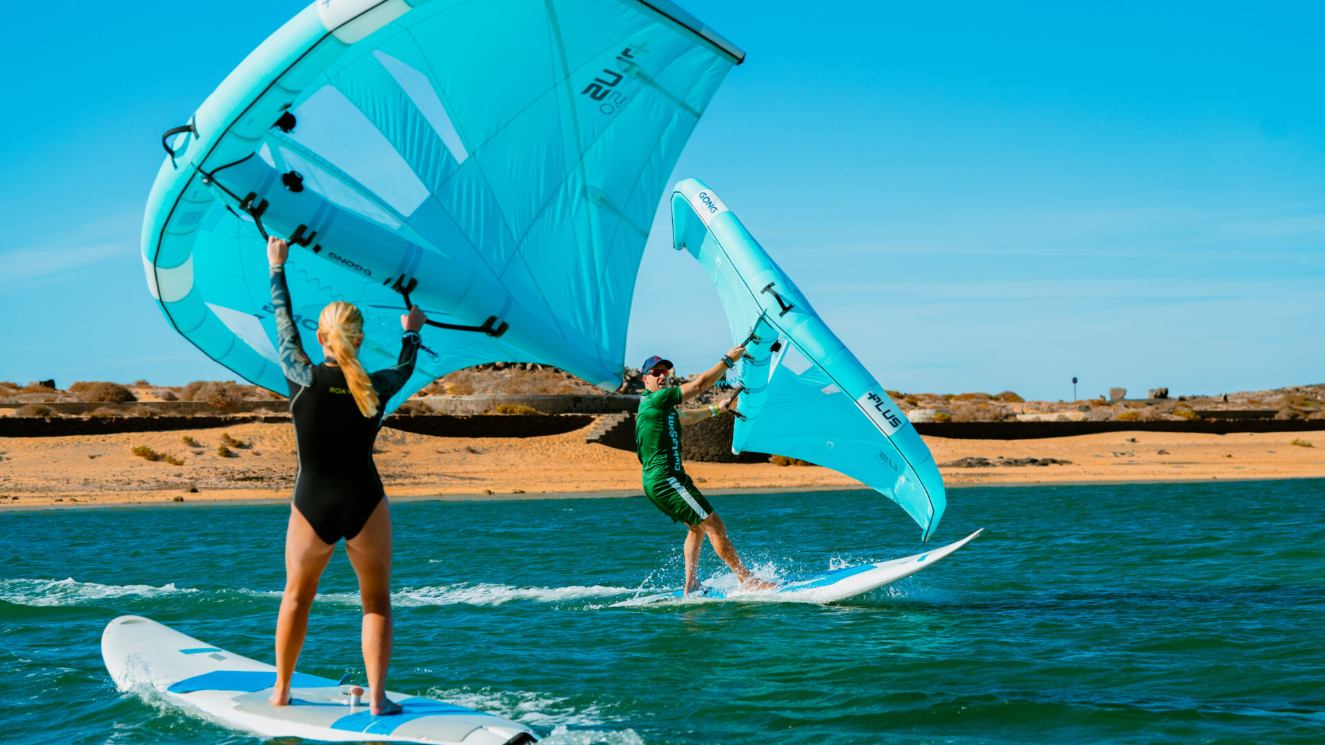 Wingfoil at Club La Santa lagoon