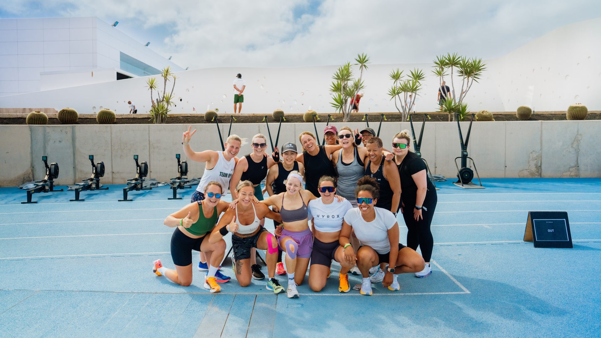 Emma and Clare's HYROX group at Club La Santa