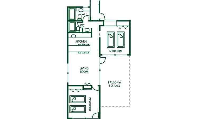 Suite 2 Bed | 2 Bath - With Sea View image