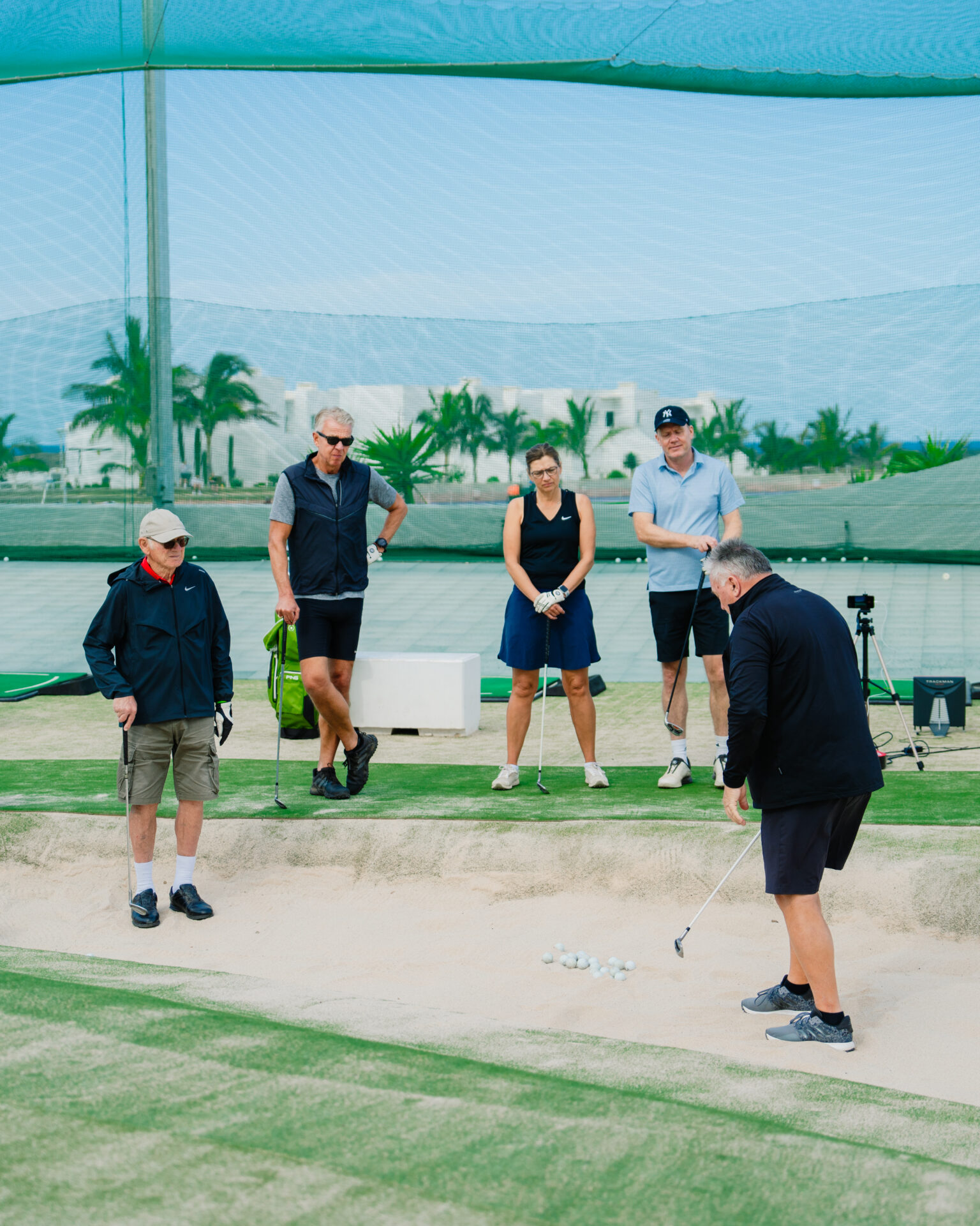 Group of people playing golf at Club La Santa Lanzarote.